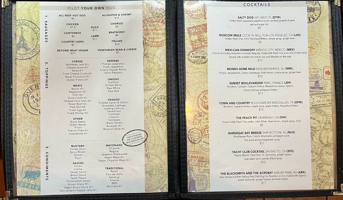 Destination Dogs Menu - Image 1